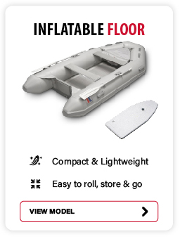 Inflatable boat. Grey Inflatable Tender. Air Floor