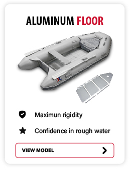 Inflatable boat. Grey Inflatable Tender. Aluminum Floor