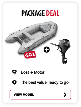Inmar inflatable boat. Grey tender. Boat and motor package