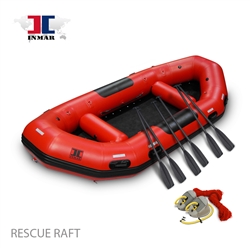 RESCUE INMAR Rescue Raft 14' 0'', comes with an oversized carry bag, and a high pressure air pump