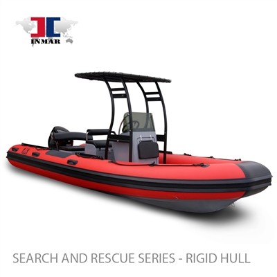 INMAR 550R rigid fiberglass boat, inflatable, console
