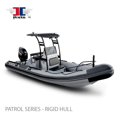 INMAR 670R rigid fiberglass boat, inflatable, console