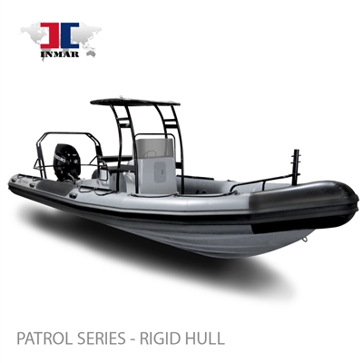 INMAR 760R rigid fiberglass boat, inflatable, console