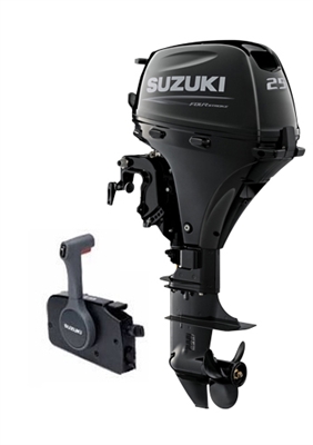 Suzuki 25hp DF25ATS, 4-stroke, 15" Short Shaft - Electric Start - Remote Steering - Power Trim and Tilt