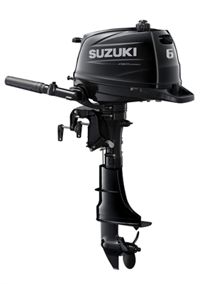 Suzuki DF6AS, 4-stroke 6hp, Tiller handle, Manual Start, 15" Short Shaft