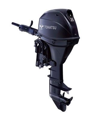 Tohatsu MFS25DETS EFI 4-Stroke Fuel Injection, 25 hp 15" Shaft - Electric Start - Tiller Handle or remote control - Remote Fuel Tank