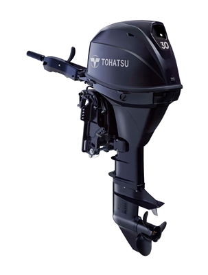 Tohatsu MFS30CL with Tiller Handle EFI 4-Stroke Fuel Injection, 30 hp 20" Shaft - Manual Start  - Power Trim and Tilt - Remote Fuel Tank